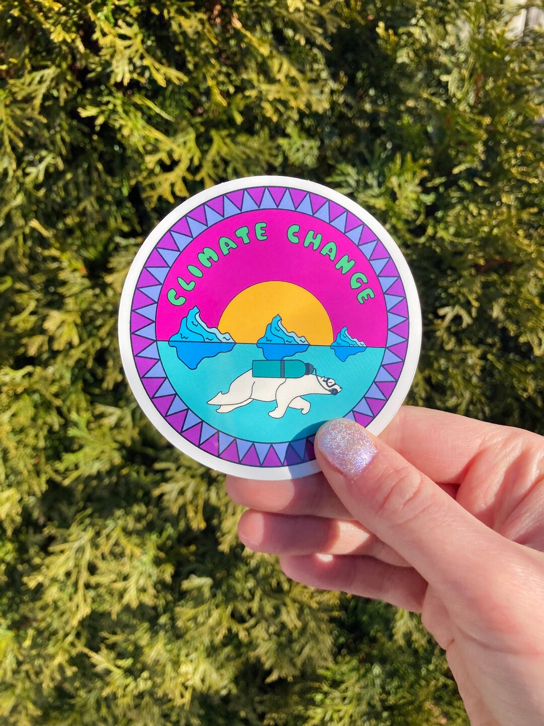 Climate Change Polar Bear Sticker - Polar Bears International - Climate ...
