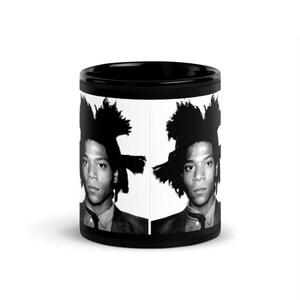 Jean-Michel Basquiat Black Glossy Mug