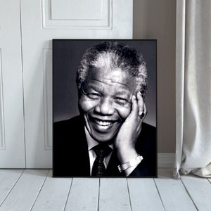 Nelson Mandela African American Black History Druckbare Wandkunst