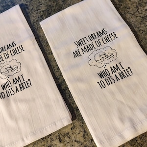 I sogni d&#39;oro sono fatti di asciugamano a sacco di farina di formaggio