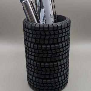 Tire Stack Pen Holder: 3D Printed Mechanic Gift