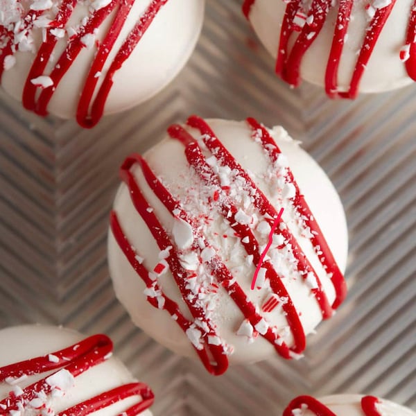 Peppermint Hot Chocolate Cocoa Bombs. Pack of 6. White Hot chocolate bombs. Teacher favors and gifts. Birthday and baby shower favors