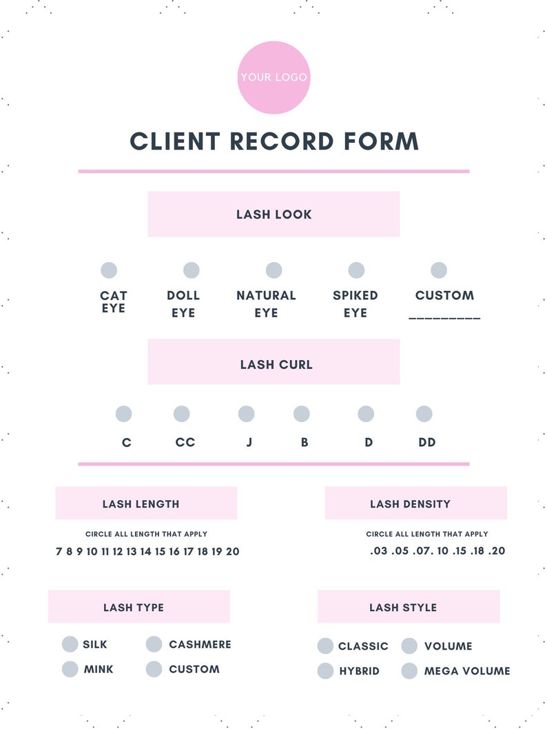 Eyelash Consent Form - Etsy