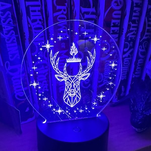 Throne of Glass Aelin inspired  LED Acrylic Light