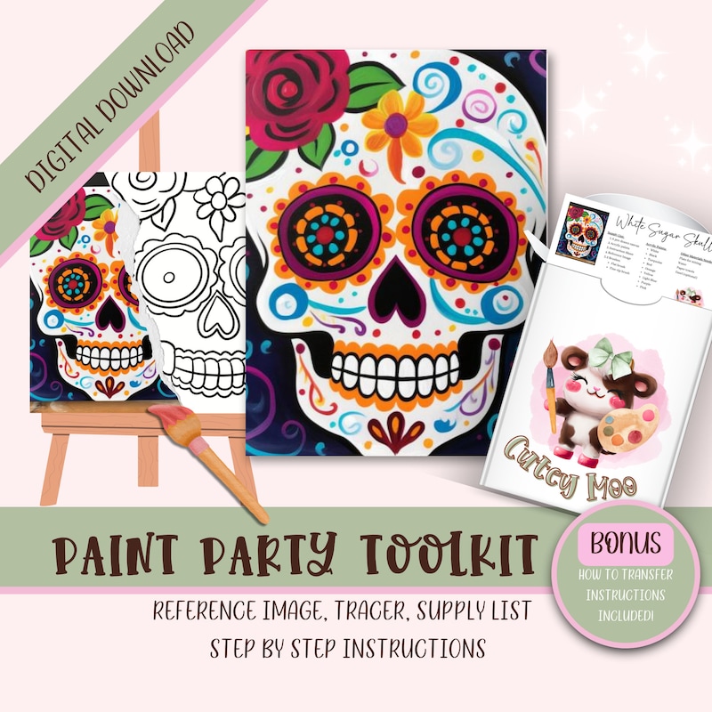 Sugar Skull Stencil - Etsy