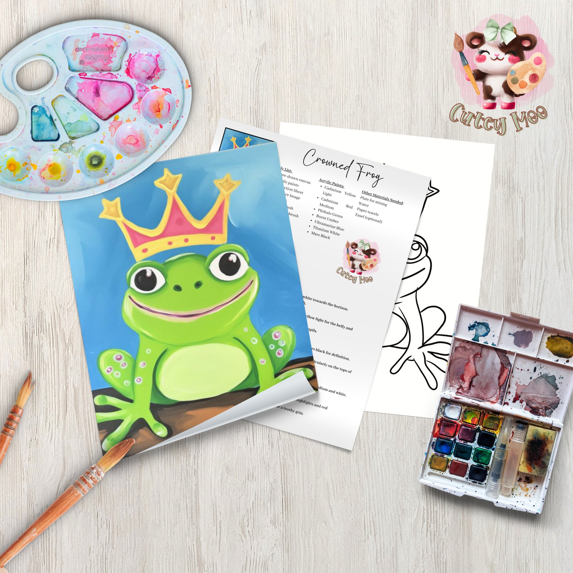 DIY Paint Party Printable for Kids | Diy Canvas | Paint Kit | Instant ...