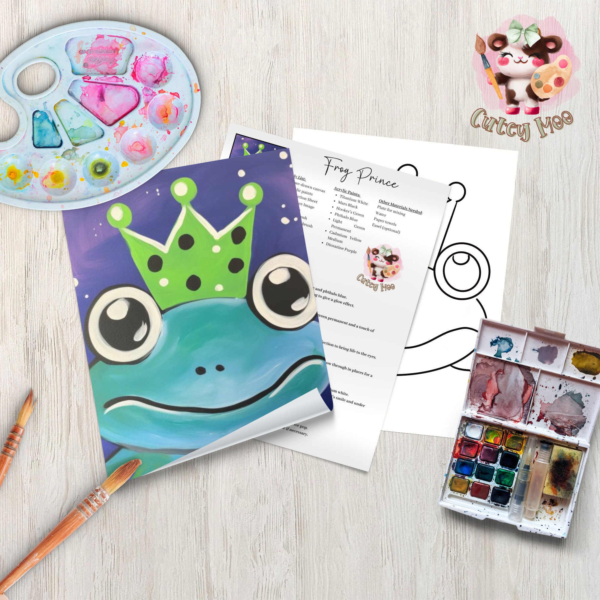 DIY Paint Party Printable for Kids Diy Canvas Paint Kit Instant Access ...
