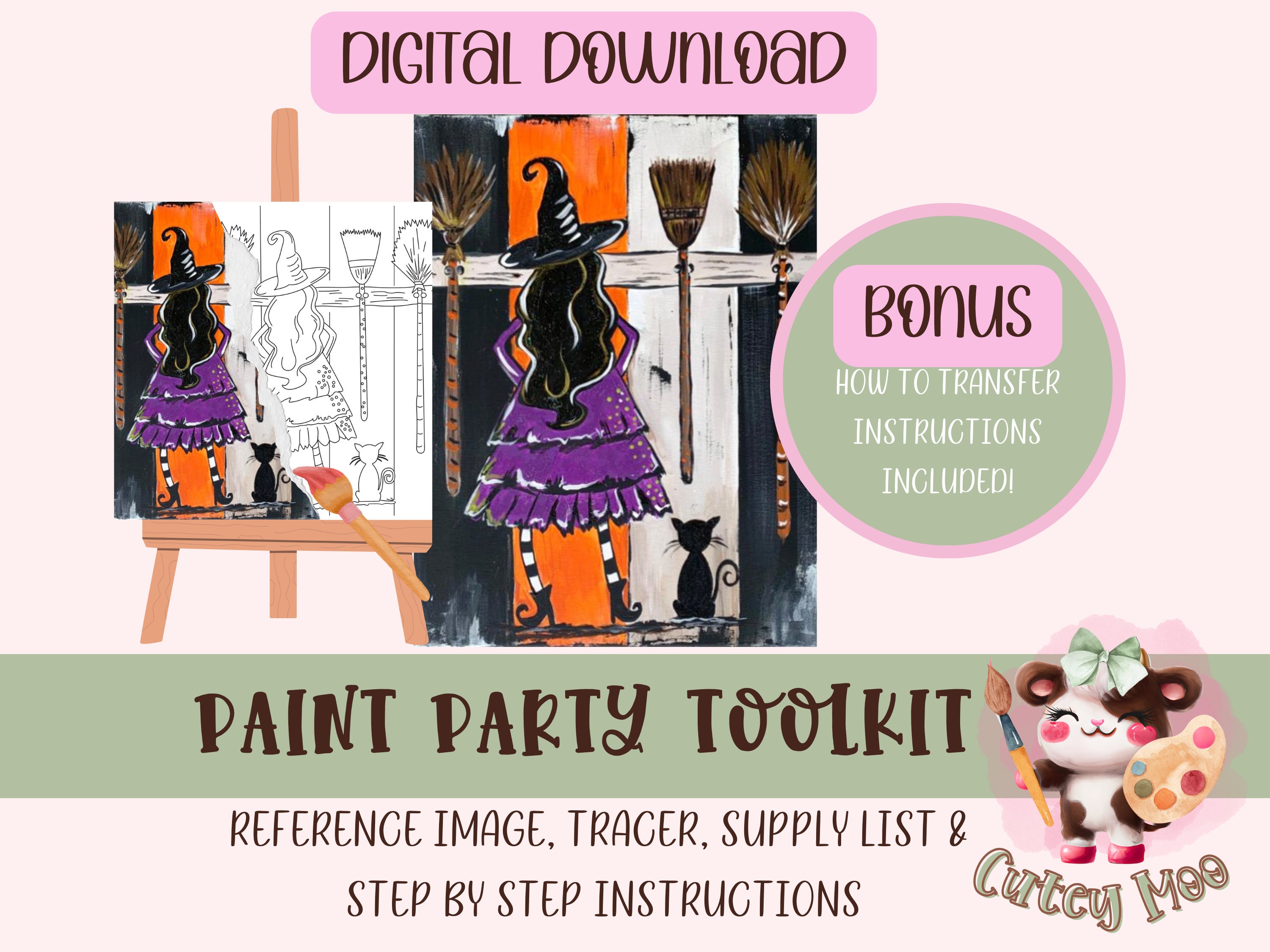 PAINT & SIP PARTY Kits for Adults Complete With All Supplies Included 