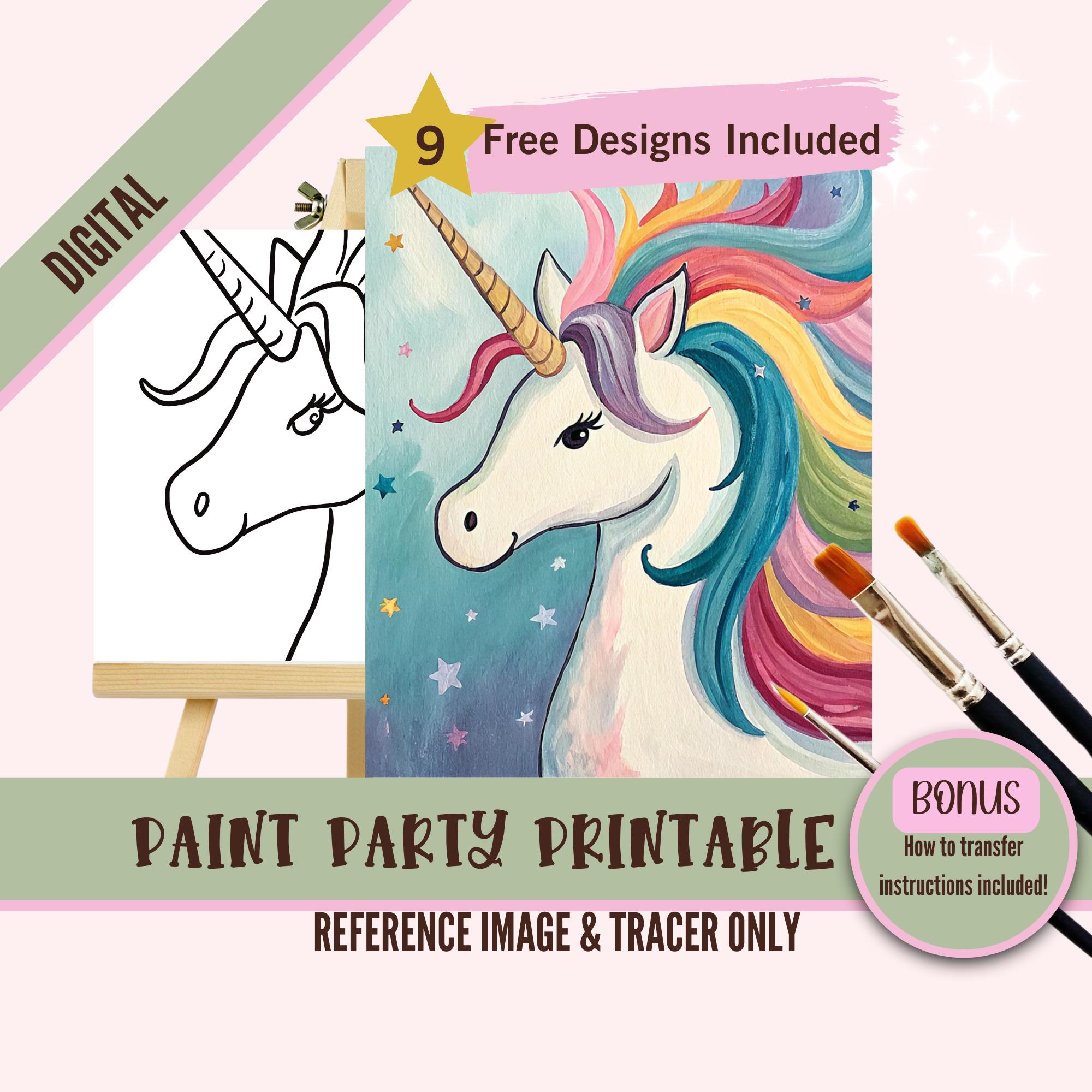 OOTSR 9 stencil a forma di unicorno 19 x 19 cm per scrapbooking disegno