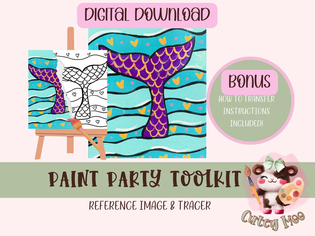 DIY Paint Party Printable for Kids | Diy Canvas | Paint Kit | Instant ...