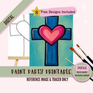 Disegno di un cuore religioso in vetro colorato da stampare / Disegno di fede cristiana / Pagina da colorare dell'amore di Dio da scaricare digitalmente