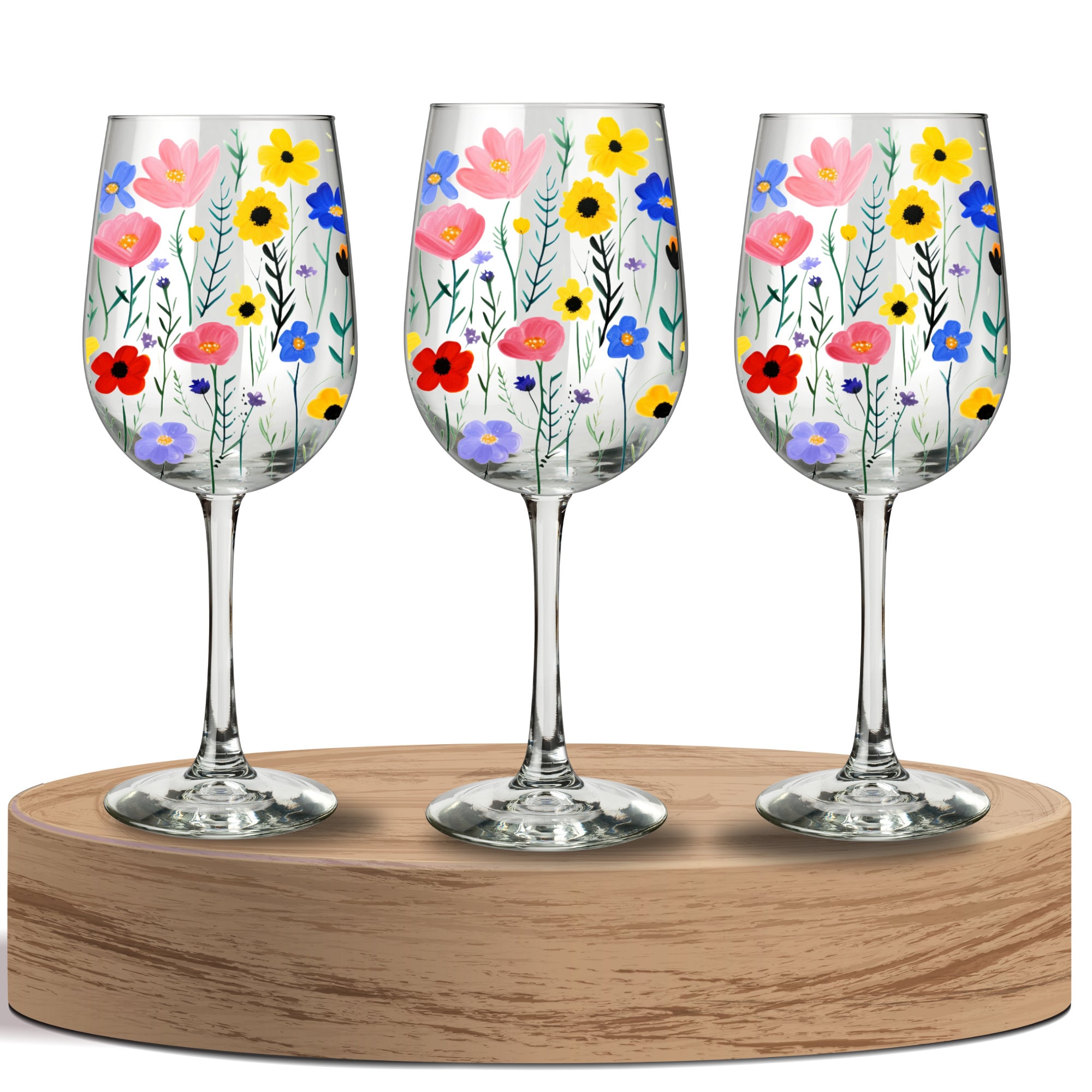 Wildflower wine glass u0026 jar paint party, pre drawn stencils, diy paint kit,  sip and paint, date night art, floral digital download - etsy