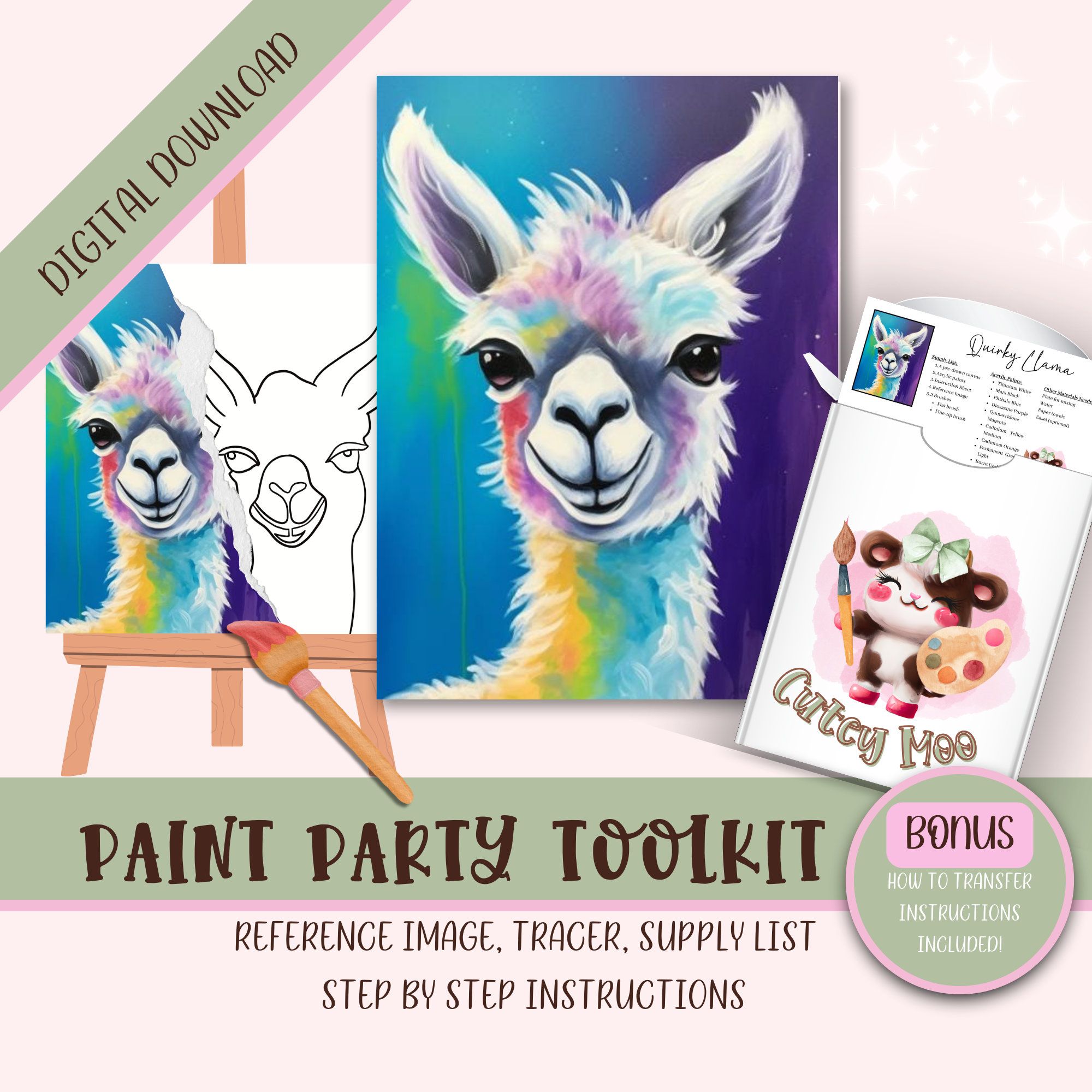 Diy Sip N Paint Paint Party Printable for Adults Kids Paint and Sip Diy Sip N Paint Paint Party Printable for Adults Kids Paint and Sip