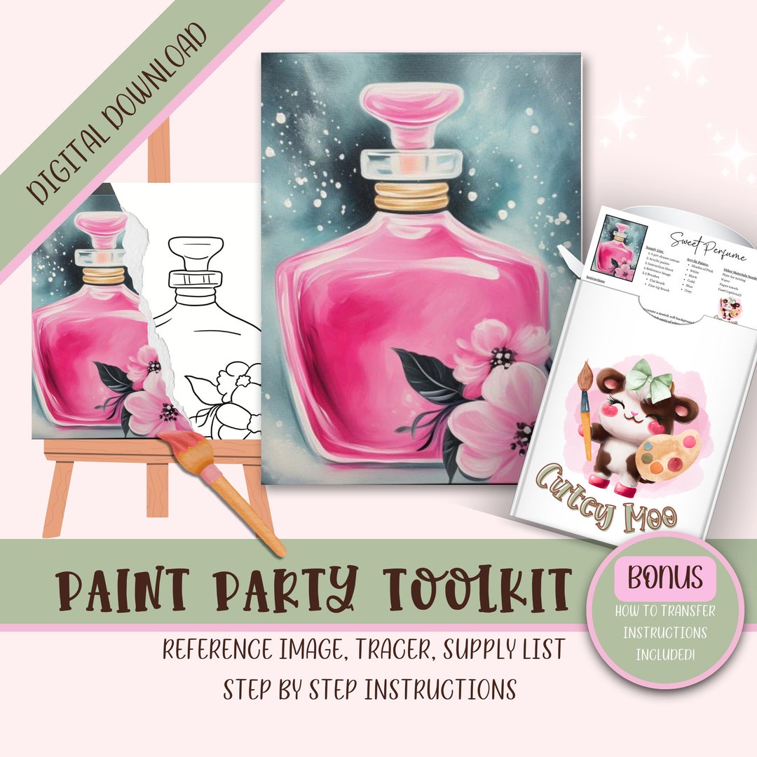 Diy Adult Paint Party Printable Images Kit Sip And Paint Predrawn Png Il 1080xN.5902503882 Cqfe