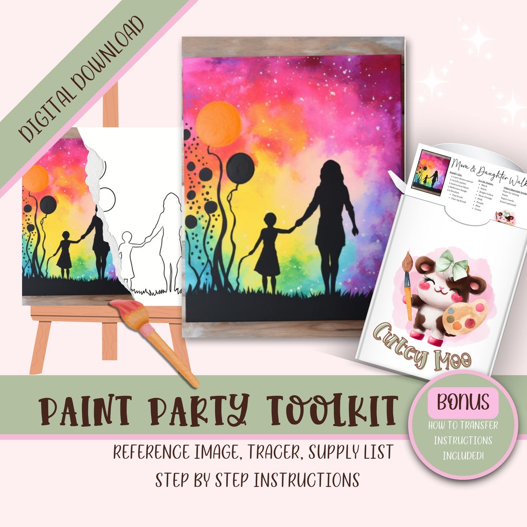 Diy Adult Paint Party Printable Images Kit Sip And Paint Predrawn Png Il 1080xN.5902503872 Wx5p