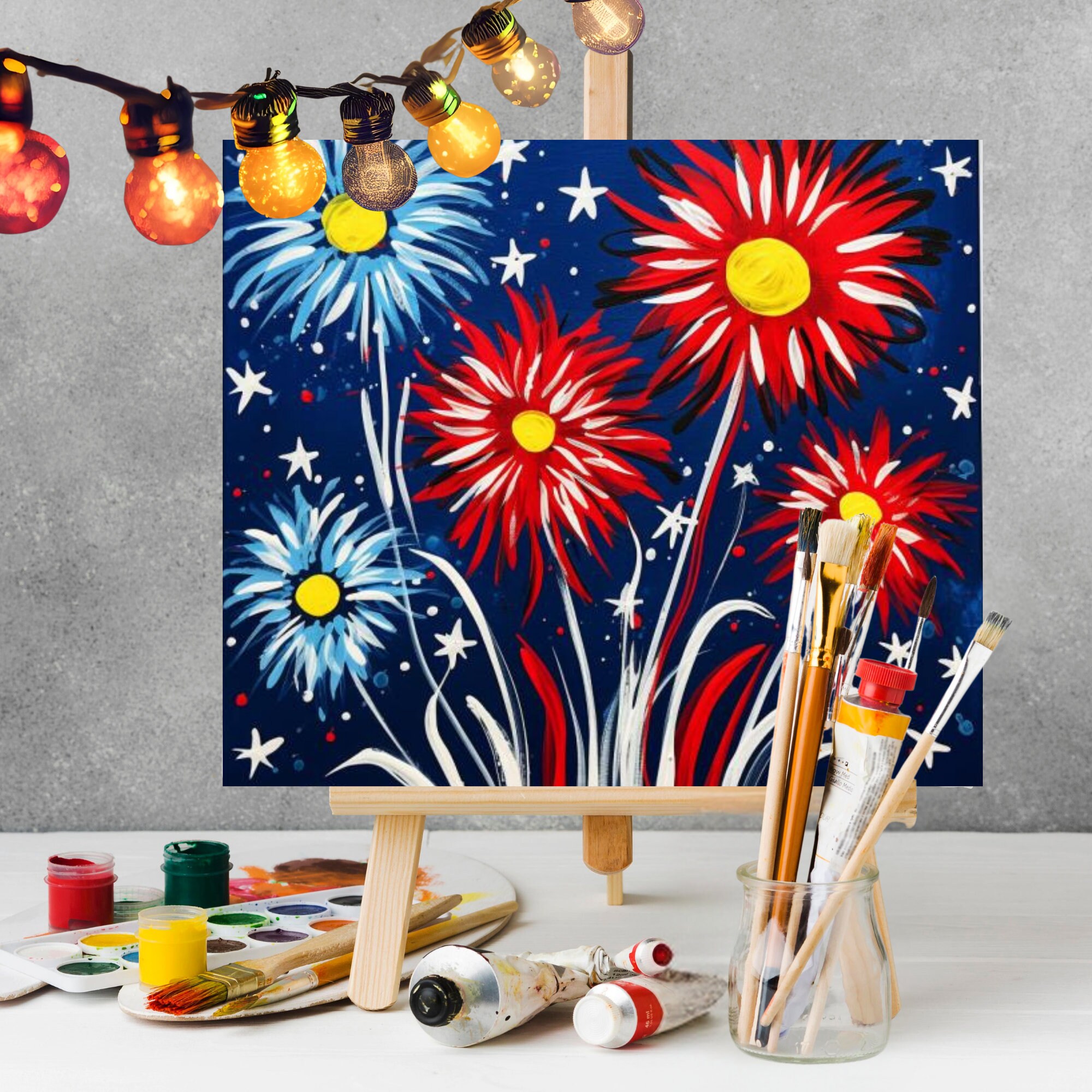 4th of July Paint Party Sublimation PNG Design - Digital DIY Art, Pre ...