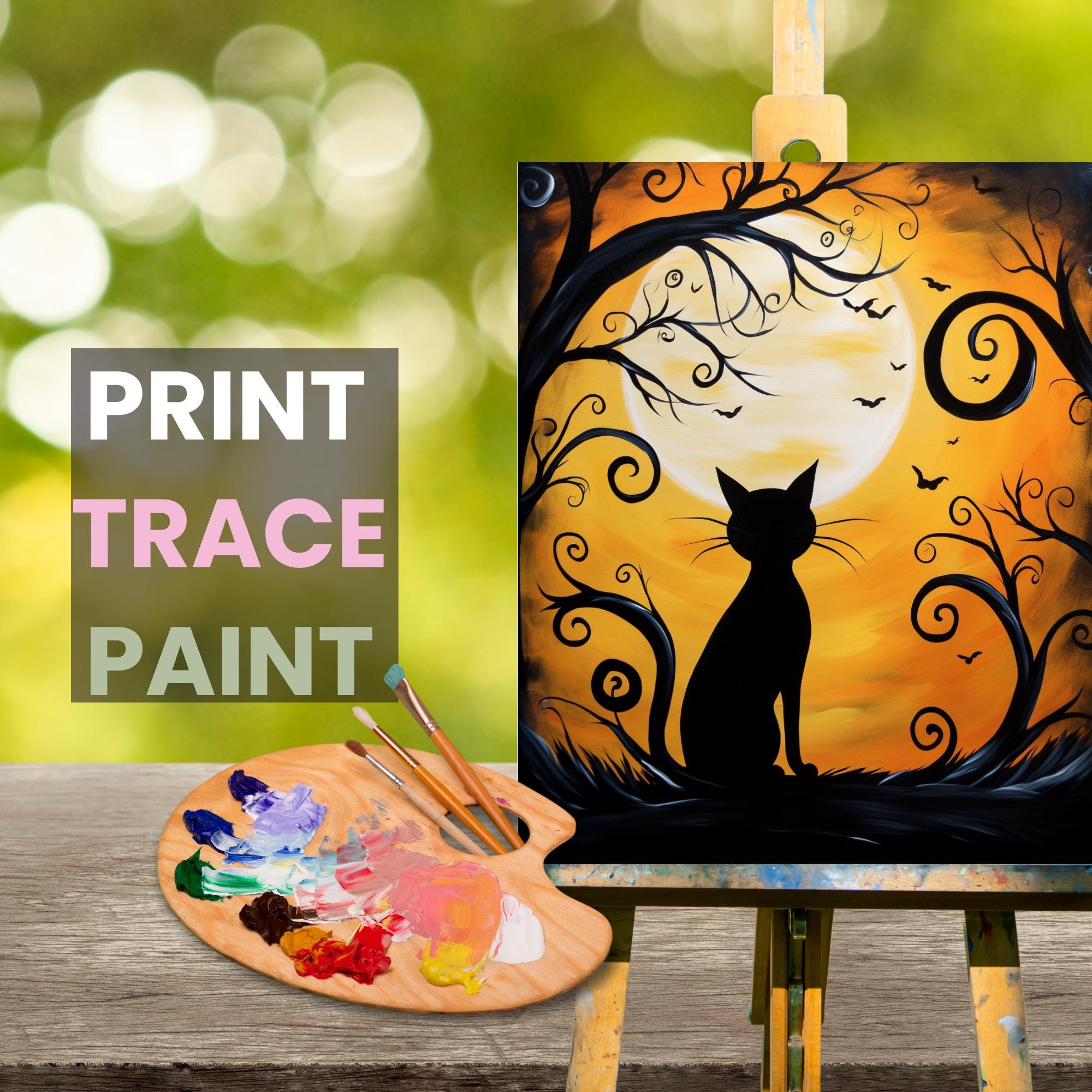 DIY Paint Party Printables for Fall, Sip and Paint Party Kit Canvas ...