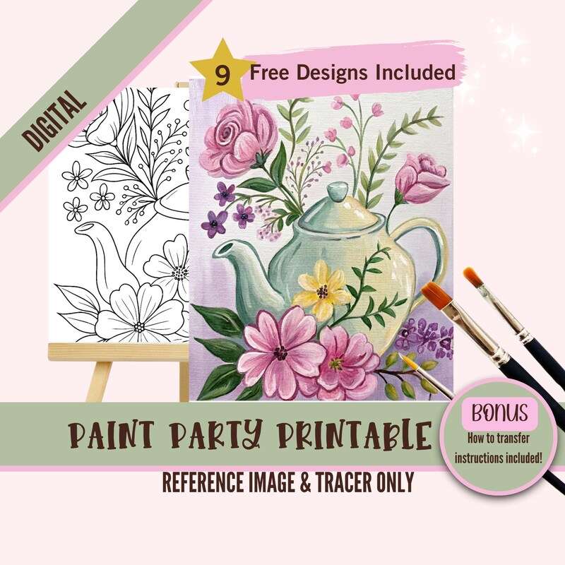 Traceable Canvas Patterns for Painting - Etsy