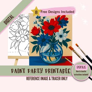 Kit de plantillas de lienzo predibujadas para pintar y colorear, ideal para fiestas con amigos y familiares.