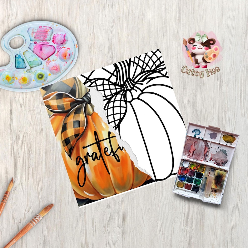 DIY Paint Party Printables for Fall, Sip and Paint Party Kit Canvas ...