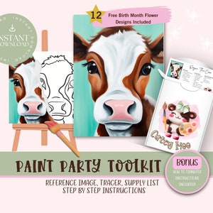Highlander DIY Paint Party para adultos y niños /Pre-Dibujado / Art Party Paint Kit / Sip & Paint / Archivo de descarga digital, Paint Party Toolkit