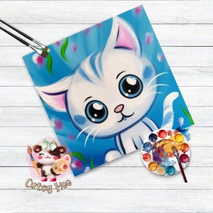 Digital paint party toolkit for adults featuring a cute kitten design. This pre-drawn canvas stencil is perfect for DIY art projects, paint and sip parties, home decor, and gifts. Ideal for crafters, paint party hosts