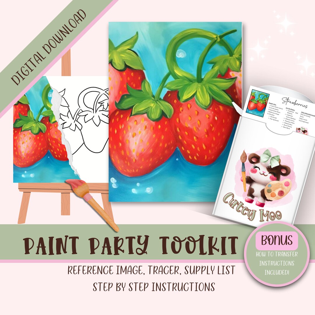 Diy Sip N Paint, Paint Party Printable for Kids &amp; Adults, Paint and Sip ...