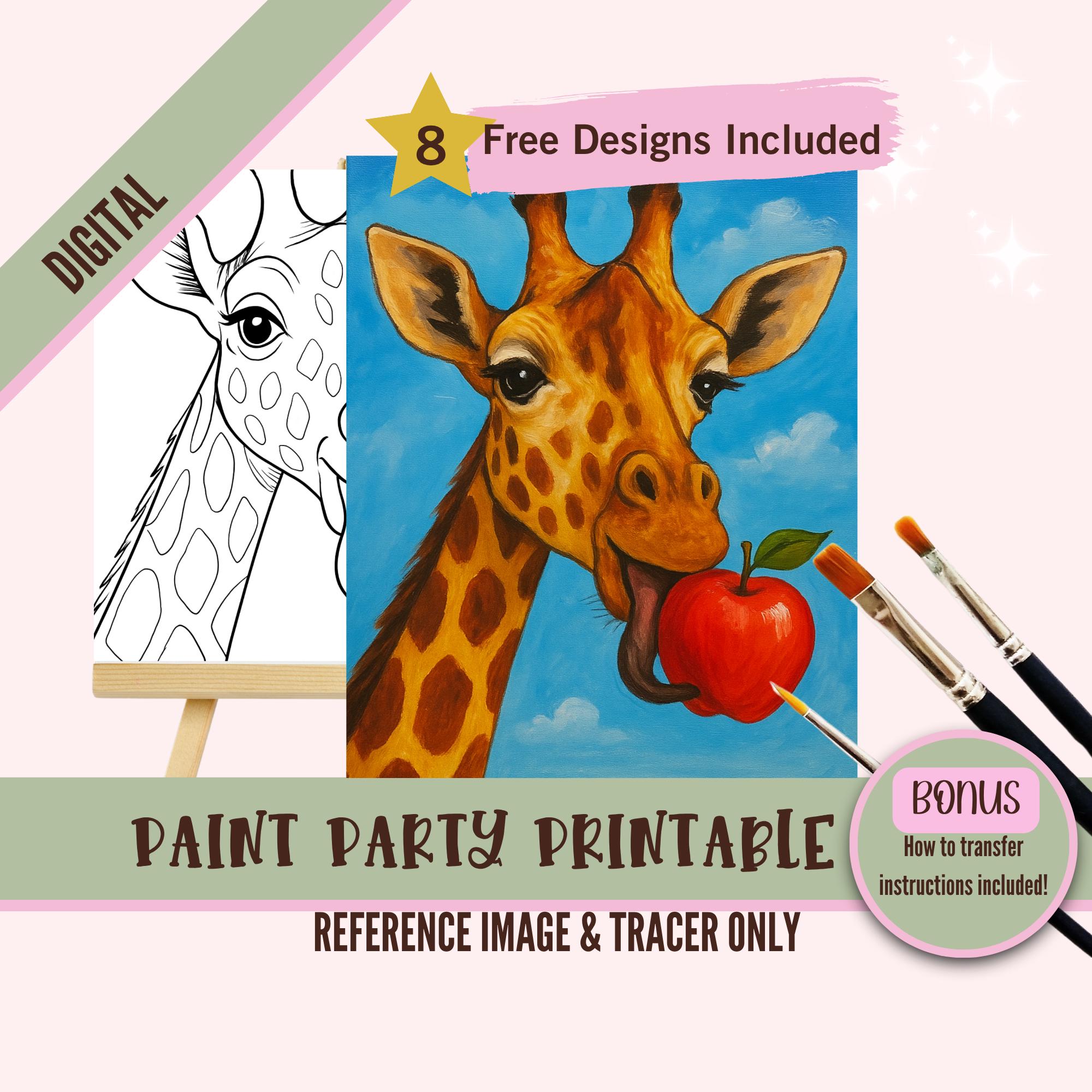 KEYIFA Giraffa Paint By Numbers Per Adulti - Kit Completo Con Tela 20x30cm, Pennelli E Colori Acrilici - Fai Da Te Rilassante Per Decorazione Casa - 3