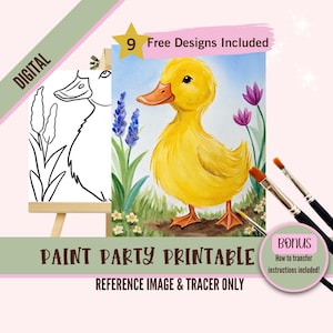 Bunny Tail Paint Party Printable, Easter Bunny Painting Template ...
