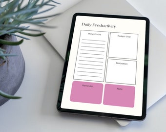 Digitale productiviteitsplanner, ongedateerde productiviteitsplanner, afdrukbare planner, direct downloaden, digitaal product, digitale download