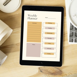 Daily Weekly Monthly Planner Printable Planner, Planner Bundle Printable, Fillable Planner Template, Planners PDF, Minimalist Daily Planner