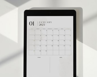 2023 Monthly Planner Printable, A4/A5/Letter/Half Size, Monthly Organizer, Productivity Planner, Month At a Glance, Instant Download