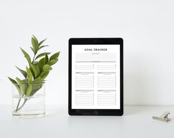 Goal Planner, Goal Setting, Goal Progress, Productivity Planner, Minimalist Planner, A4/A5/Letter/Half Size, Printable PDF Instant Download