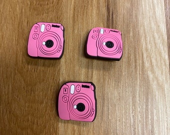 Pink Camera Shoe Charm