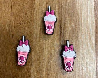 Pink Milkshake Shoe Charm