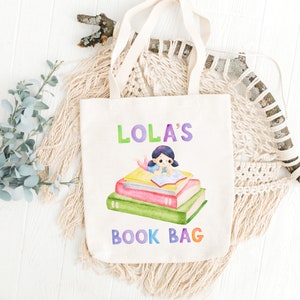 Cartable enfant personnalisé, cadeau enfant unique, sac bibliothèque enfant, cartable enfant