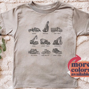 Construction Vehicle Shirt, Construction Birthday T Shirt, Little Boy Shirts, Toddler Vehicle Shirt, Kids Construction Tshirt, Cute Kids Tee