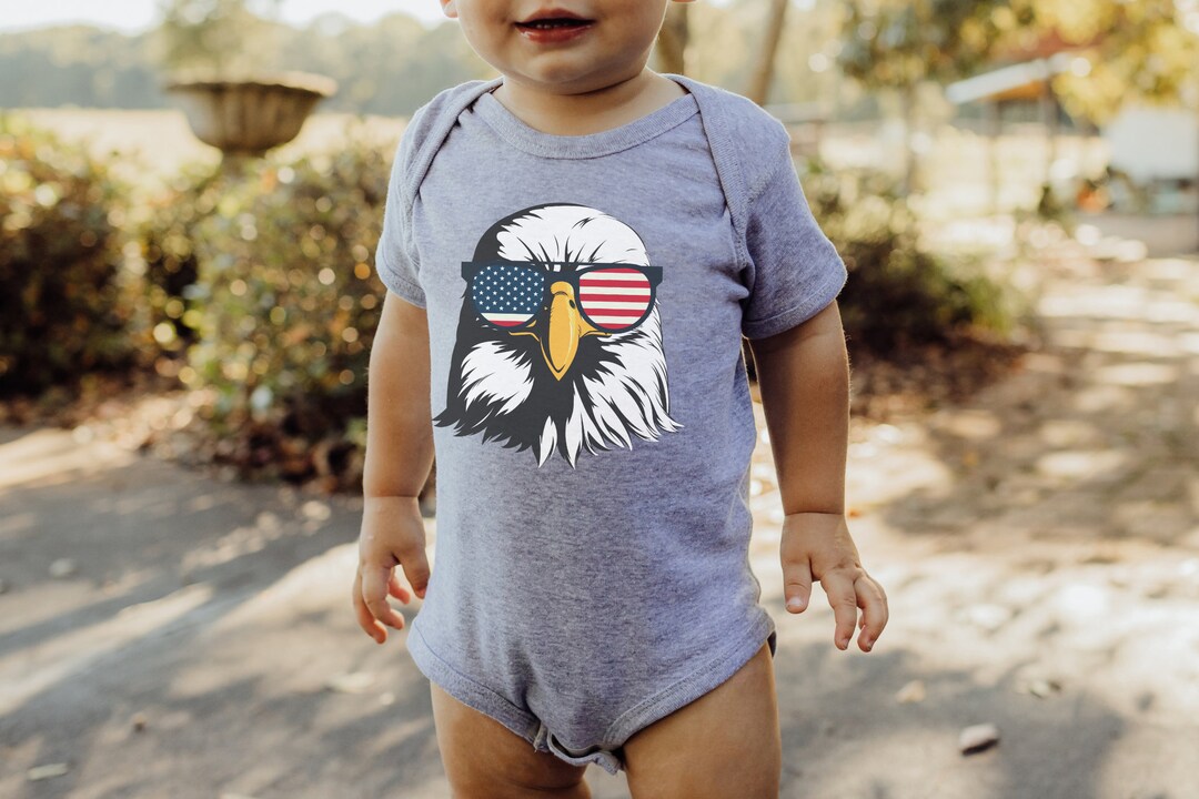4th of July Onesie, Eagle With Sunglasses Onesie, Matching Family 4th