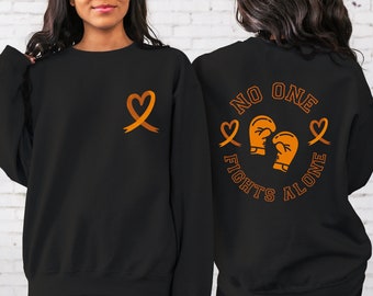 Blood Cancer Shirt, Leukemia Awareness shirt, Leukemia Support Sweatshirt, Cancer Awareness shirt, No One Fights Alone