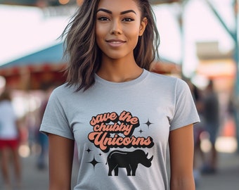 Save the Chubby Unicorns Shirt, Rhinoceros T Shirt, Gift for Rhino Lover, Save the Rhinos Shirt, Cute Rhinoceros Tee, Funny Conservation tee