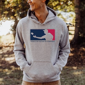 Sweat à capuche Cornhole, sweat-shirt Cornhole drôle, ne pleure pas dans Cornhole, amateur de baseball jouant au cornhole, cadeau de fête des pères, haut intelligent cornhole