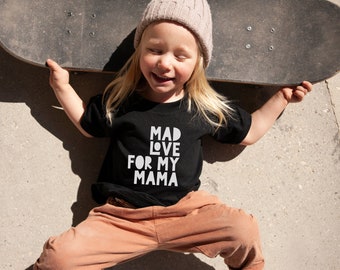 Mad Love for my Mama Tee, Mama's Boy Shirt, Mommy's Girl tshirt, Gifts for Cool Kids