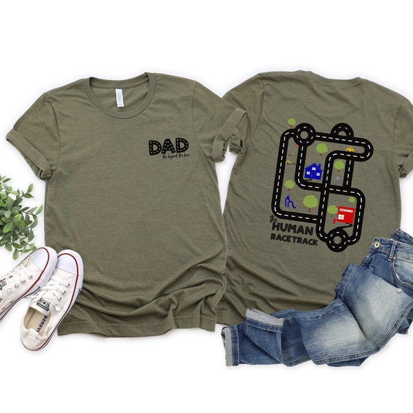 Play Cars on Dad's Back Shirt, Car track on Daddy's Back, Best Dad Ever Tee, Unique gift for Dad, Father's Day Gift, Custom Dad Shirt