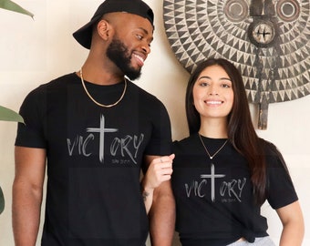 Victory shirt, Christian Bible Verse shirt, Victory in Christ tee, John 16:33 tshirt, Christian Apparel, Unisex Christian tshirt