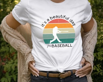 Beautiful Day for Baseball shirt, Baseball Game Day tshirt, Sunny Game Day shirt, Baseball tshirt, Retro Baseball Shirt, Trendy Baseball Tee