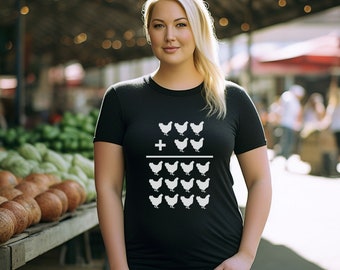 Chicken Math TShirt, Funny Chicken Math Shirt, Gift for Chicken Lover, Crazy Chicken Lady Shirt, Gift for Chicken Lady, Chicken Obsessed