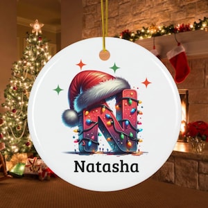 Letter Name Ornament, 2024 Family Ornament, Custom Initial Ornament, Personalized Ornament Name, Grinch Christmas, Christmas Ornament