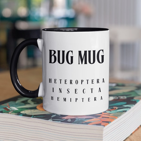 Bug Coffee Mug, Entomology Gift, Entomologist Mugs, Insect Mug, Crimonology Gift Mug, Science Tea Mugs, Zoology Tea Cup, Love Bugs Mug,