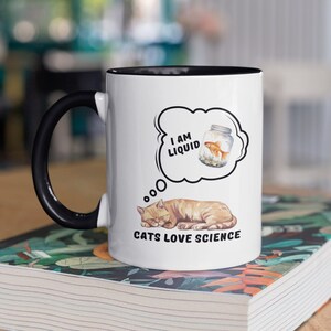Cat Science Coffee Mug, Cat Sceintist Mug, Feline Lover Mug, Physics Mug, Biology Mug, Chemistry Mug, Medical Lab Mugs, Animal, Furry Friend
