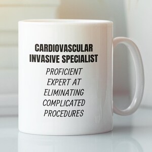 Cardiovascular Technology Invasive Specialist Coffee Mug, Cardiovascular Technologist Gift Cup, Catheterization Specialist, Cardio Tele Tech
